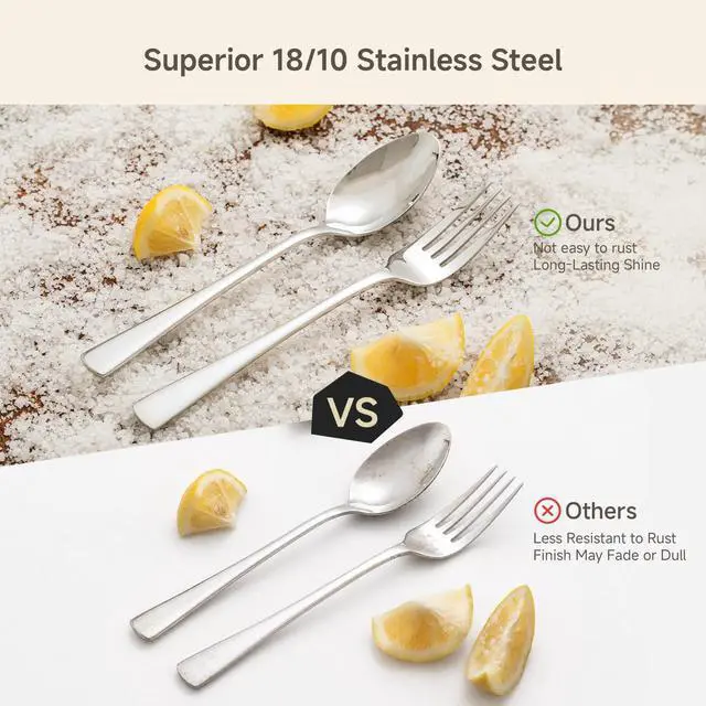 Alt view image 5 of 7 - KINGSTONE 24 Piece Teaspoons Set, 18/10 Stainless Steel Spoons | 6.91 Inch, Mirror Polished, Dishwasher Safe, Rust Resistant, for Home Kitchen, Cafes, Parties, Restaurants & Gift