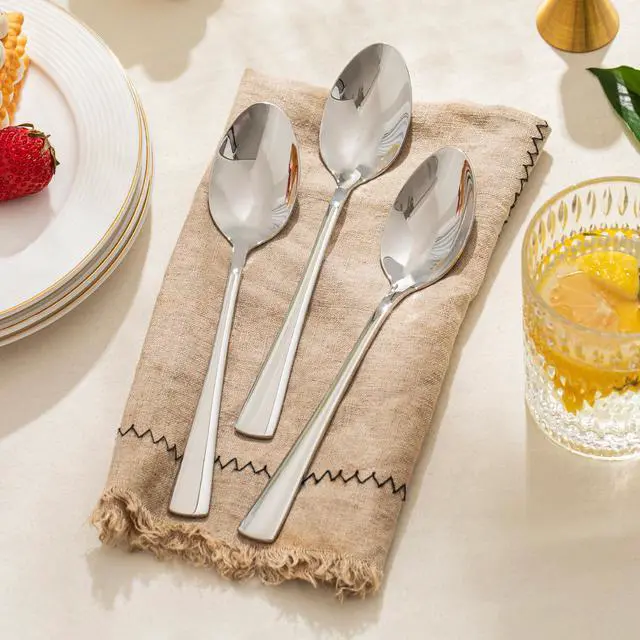 Alt view image 5 of 7 - KINGSTONE 24 Piece Dinner Spoons Set, 18/10 Stainless Steel Spoons | 8.15 Inch, Food Grade, Mirror Polished, Dishwasher Safe, Rust Resistant, for Home Kitchen, Weddings, Parties & Restaurants