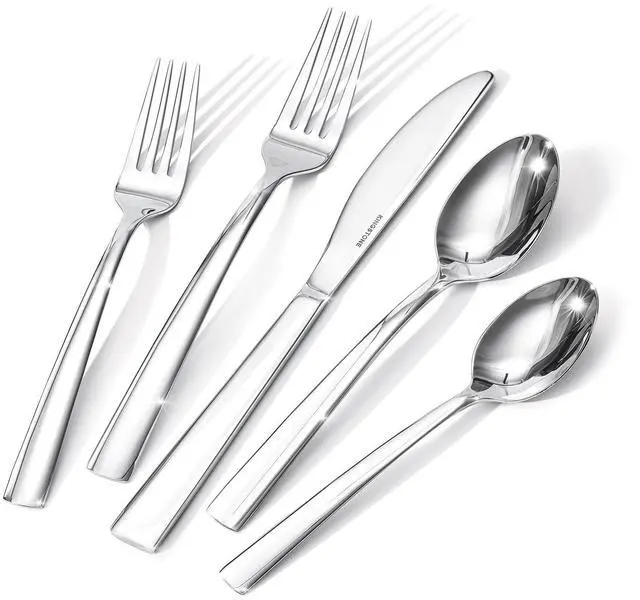Main image of Silverware Set for 8, 40 Piece Heavy Duty 18/10 Stainless Steel Flatware Set, Mirror Polished Cutlery Set with Knives Forks Spoons, Dishwasher Safe Eating Utensils for Home Kitchen Wedding