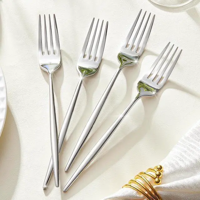 Alt view image 3 of 7 - KINGSTONE 24-Piece Dinner Forks Set 8.5", Food Grade 18/10 Stainless Steel | Forks Silverware, Metal Salad Fork for Home and Kitchen, Weddings, Party, Restaurant, Mirror Polished & Dishwasher Safe