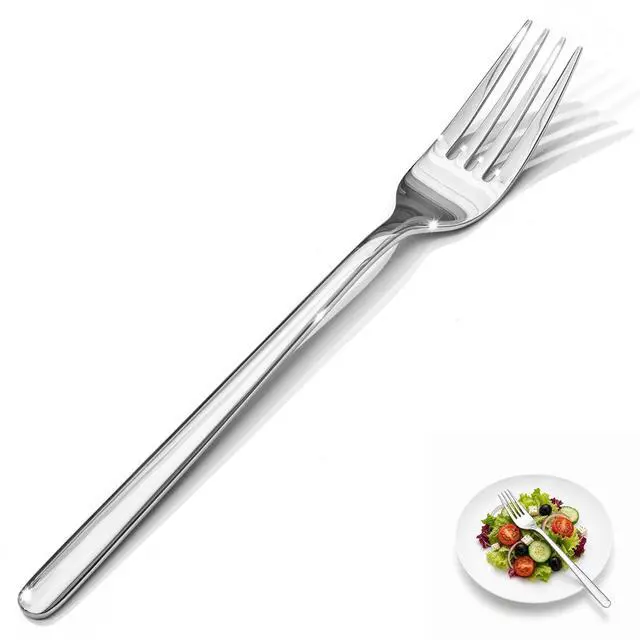 Main image of 24-Piece 6.7-Inch Salad Forks, 18/10 Stainless Steel Dessert Forks | Small Forks Silverware Set, Mirror Finish, Dishwasher Safe, Ideal for Salads, Desserts, Fruits & Appetizers, Everyday Dining