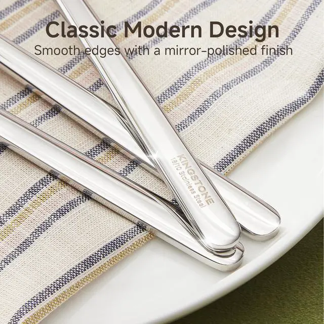 Alt view image 5 of 7 - 24-Piece 6.7-Inch Salad Forks, 18/10 Stainless Steel Dessert Forks | Small Forks Silverware Set, Mirror Finish, Dishwasher Safe, Ideal for Salads, Desserts, Fruits & Appetizers, Everyday Dining