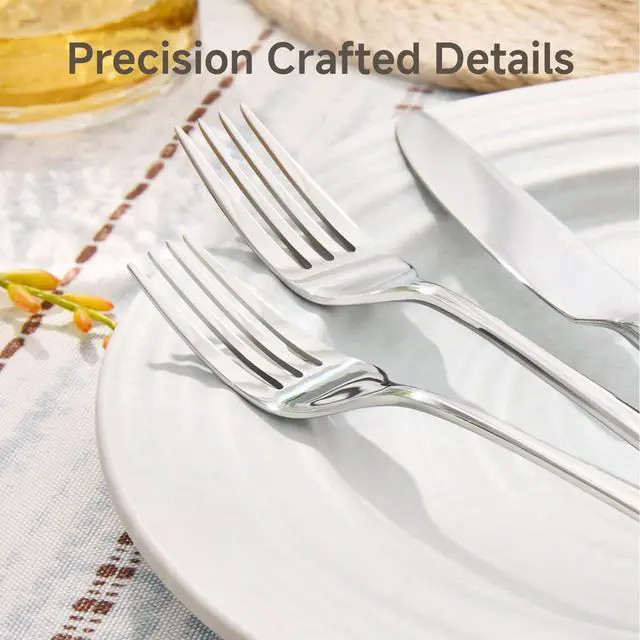 Alt view image 5 of 7 - KINGSTONE 24 Piece Salad Forks Set, 18/10 Stainless Steel Forks | 6.9 Inch, Mirror Polished, Dishwasher Safe, Rust Resistant, for Home Kitchen, Weddings, Parties, Restaurants & Gift