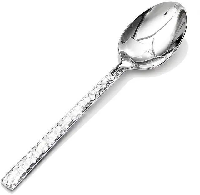 Main image of KINGSTONE 8.09" Hammered Dinner Spoons Set, 24-Piece 18/10 Stainless Steel | Tablespoons, Food Grade Silverware Spoons for Home, Kitchen or Restaurant, Dishwasher Safe (Larger than Teaspoons)