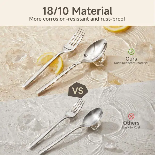 Alt view image 5 of 7 - 24-Piece Teaspoons Set, 6.9-Inch 18/10 Stainless Steel Small Dessert Spoons | Silverware, Mirror Finish, Dishwasher Safe, Ideal for Tea, Coffee, Dessert, Yogurt, Home Kitchen & Hotel Restaurant