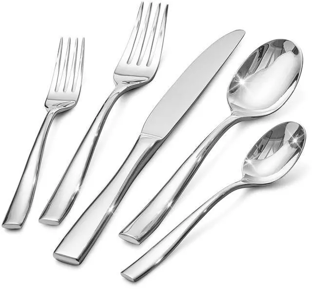 Main image of KINGSTONE Flatware Set for 6, 30-Piece Stainless Steel Utensil Set with Forks, Knives, Spoons, Dishwasher Safe Silverware Set for Home, Wedding, Kitchen and Daily Life Rust-proof