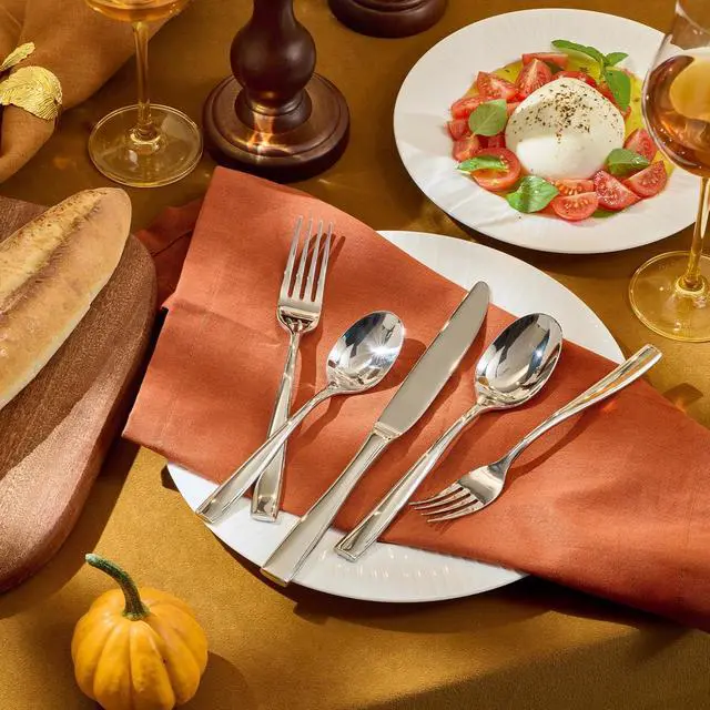 Alt view image 6 of 7 - KINGSTONE Flatware Set for 6, 30-Piece Stainless Steel Utensil Set with Forks, Knives, Spoons, Dishwasher Safe Silverware Set for Home, Wedding, Kitchen and Daily Life Rust-proof