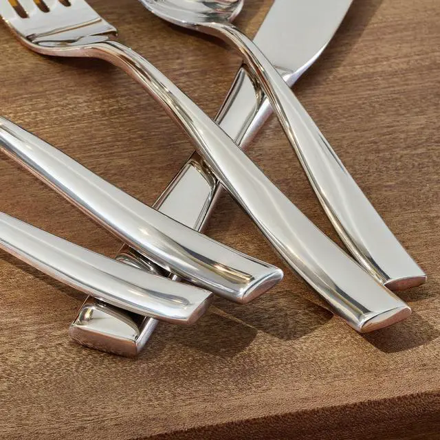 Alt view image 5 of 7 - KINGSTONE Flatware Set for 6, 30-Piece Stainless Steel Utensil Set with Forks, Knives, Spoons, Dishwasher Safe Silverware Set for Home, Wedding, Kitchen and Daily Life Rust-proof
