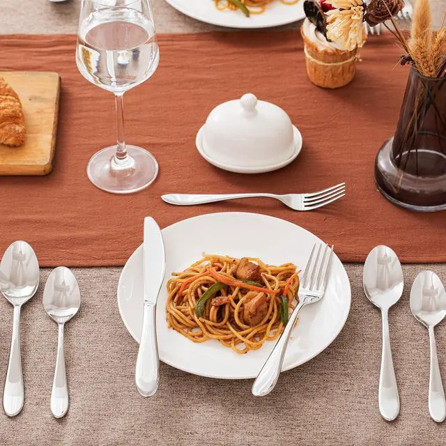 Alt view image 7 of 7 - KINGSTONE 30-Piece Silverware Set for 6,18/10 Stainless Steel | Mirror Polished, Dishwasher Safe , for Home, Restaurant, Wedding and Party Use