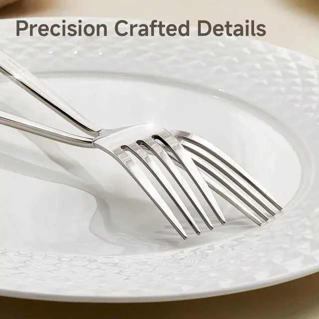 Alt view image 3 of 7 - KINGSTONE 24-Piece Salad Fork Set,18/10 Stainless Steel Dessert Forks | Mirror Polished,Dishwasher Safe,7-inch,for Home Kitchen,Weddings,Restaurant and Gift