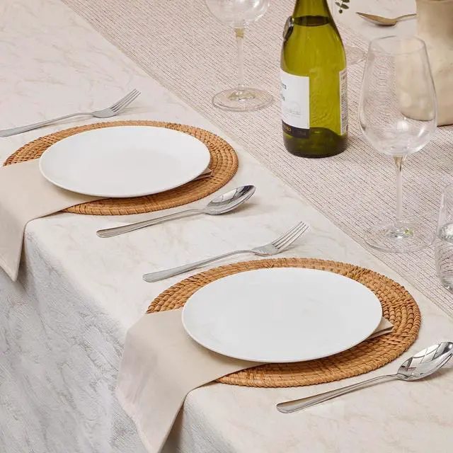 Alt view image 6 of 7 - KINGSTONE Bone China Dinnerware Set for 6, 24-Piece Plates and Bowls Set | Lightweight Porcelain Dish Set, Scratch Resistant, Durable Ceramic, Oven & Microwave & Dishwasher Safe, Ivory White