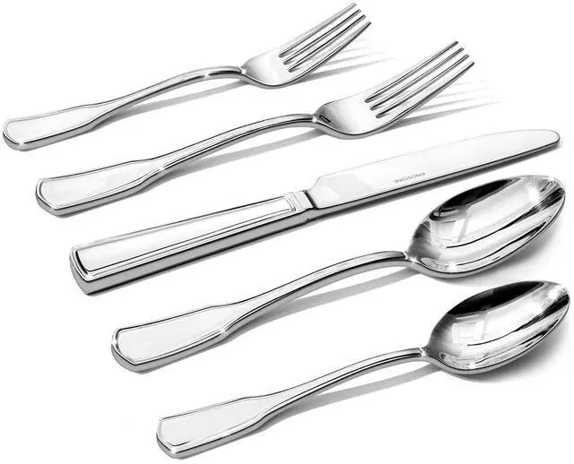Main image of KINGSTONE 30 Piece Silverware Set for 6, 18/10 Stainless Steel | 18/10 Stainless Steel, Mirror Polished, Dishwasher Safe, for Family Meals & Parties