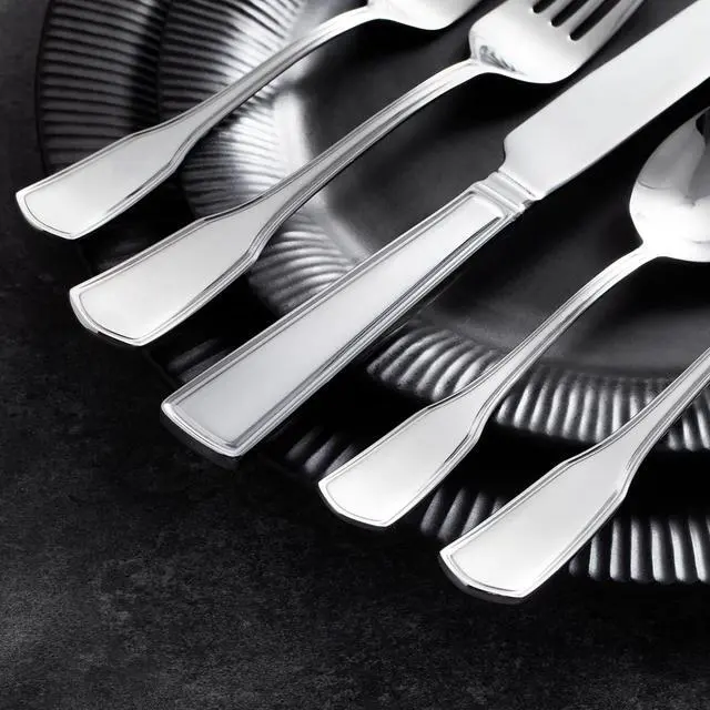 Alt view image 3 of 7 - KINGSTONE 30 Piece Silverware Set for 6, 18/10 Stainless Steel | 18/10 Stainless Steel, Mirror Polished, Dishwasher Safe, for Family Meals & Parties