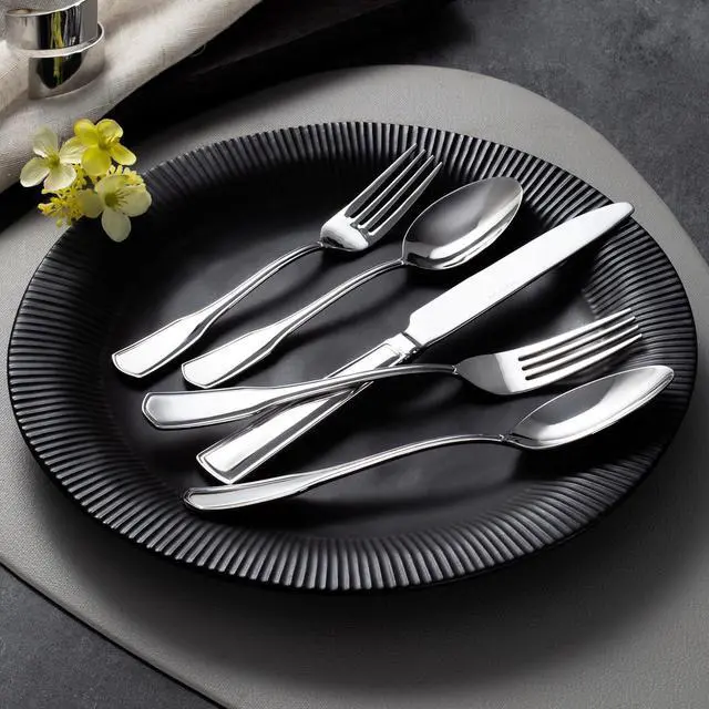 Alt view image 7 of 7 - KINGSTONE 30 Piece Silverware Set for 6, 18/10 Stainless Steel | 18/10 Stainless Steel, Mirror Polished, Dishwasher Safe, for Family Meals & Parties
