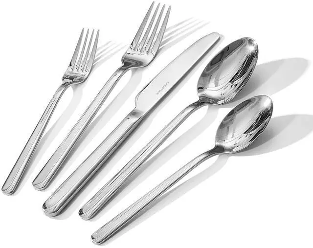 Main image of 30-Piece Forged Silverware Set for 6, 18/10 Stainless Steel Mirror Finish | Flatware Set, Carved Thick Handles, Smooth Edges, Dishwasher Safe, Heavy Duty, for Home Kitchen, Wedding & Housewarming