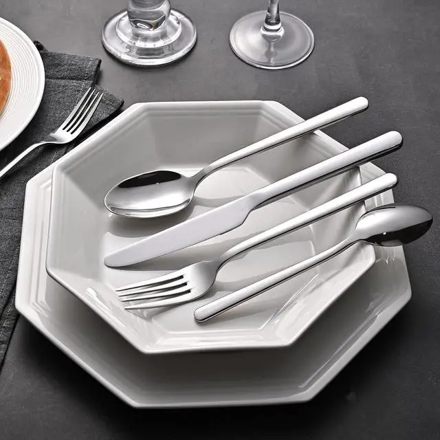 Alt view image 7 of 7 - 30-Piece Forged Silverware Set for 6, 18/10 Stainless Steel Mirror Finish | Flatware Set, Carved Thick Handles, Smooth Edges, Dishwasher Safe, Heavy Duty, for Home Kitchen, Wedding & Housewarming