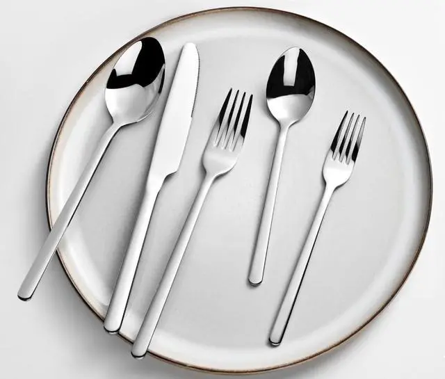 Alt view image 6 of 7 - KINGSTONE Silverware Set for 12 with Serving Utensil, 18/10 Stainless Steel Flatware Cutlery | Heavy Duty Steak Knife Fork and Spoon, Dishwasher Safe, Gift Package for Wedding Housewarming