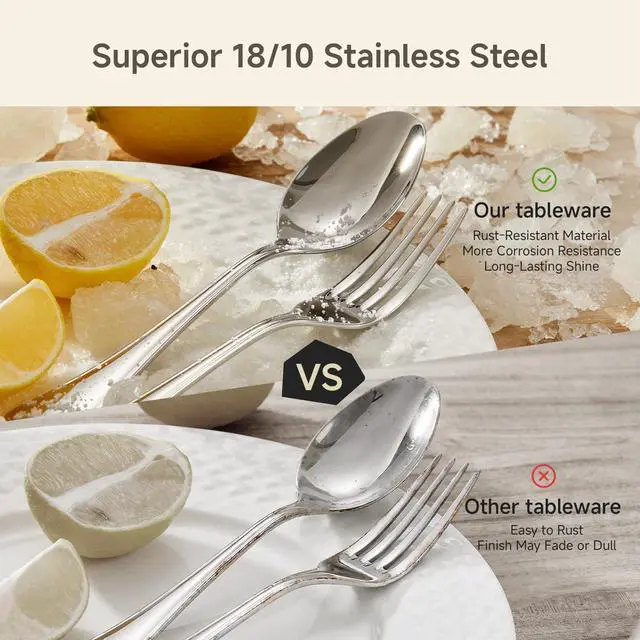 Alt view image 7 of 7 - Kingstone Salad Forks Set (7.11 inch16-Piece 18/10 Stainless Steel Small Dessert ForksMirror Polished and Dishwasher Safe for Home and Kitchen