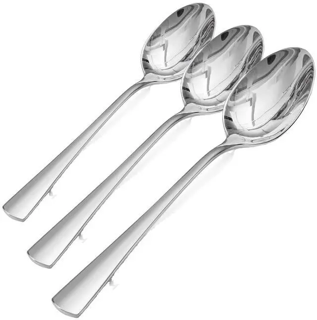 Main image of KINGSTONE 8.15-Inch Dinner Spoons (Not Teaspoons), 24-Piece 18/10 Stainless Steel Table Spoon Set, Silver, Food Grade, Dishwasher Safe (Pack of 3)