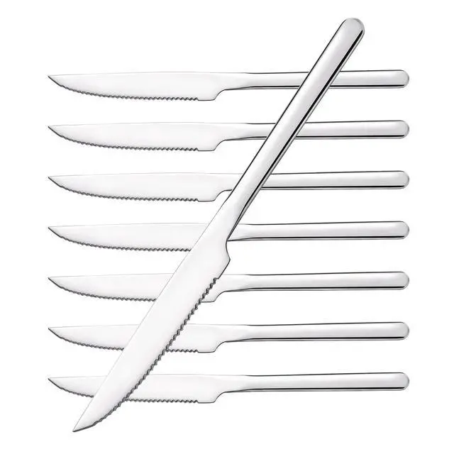 Alt view image 5 of 7 - KINGSTONE 12 PCS Stainless Steel Dinner Spoons & 8 PCS Stainless Steel Steak Knives
