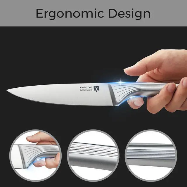 Alt view image 6 of 7 - KINGSTONE Large Hostess Serving Utensils Sets and 14 Pcs Kitchen Knife Set with Block