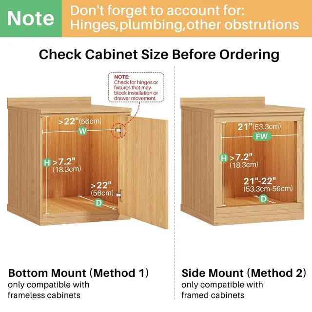 Alt view image 3 of 7 - Pull Out Cabinet Organizer, Soft Close Slide Out Solid Wooden Drawers(21"W X 21"D x 6.2''H), Heavy Duty Full-extension Roll Out Shelves for Kitchen Cabinets,Pantry & Closet Organizers and Storage