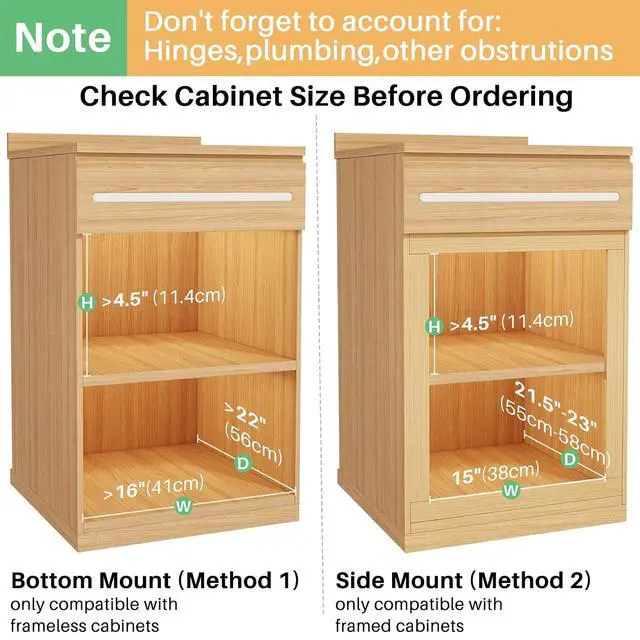 Alt view image 3 of 7 - Pull Out Cabinet Organizer, Soft Close Wooden Slide Out Drawers for Pots and Pans, Full-extension Roll Out Shelves for Kitchen Cabinets, Pantry Organization, Bottom & Side Mount(15"W X 21"D x 3.4''H)