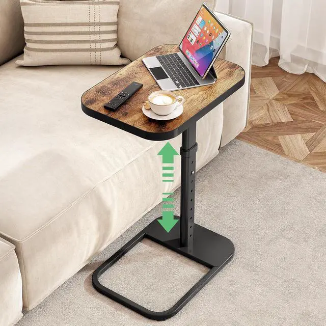 Alt view image 6 of 7 - Kitstorack Adjustable Heigh Tv Tray Table and Narrow Console Table Behind Sofa Couch