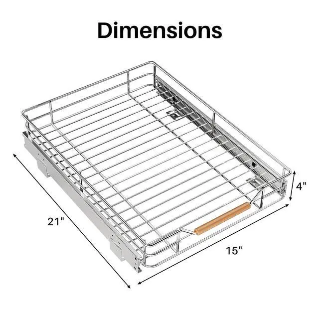 Alt view image 3 of 7 - 1PC Pull out Cabinet Organizer+ 1PC Pull out Cabinet Organizer Bundle