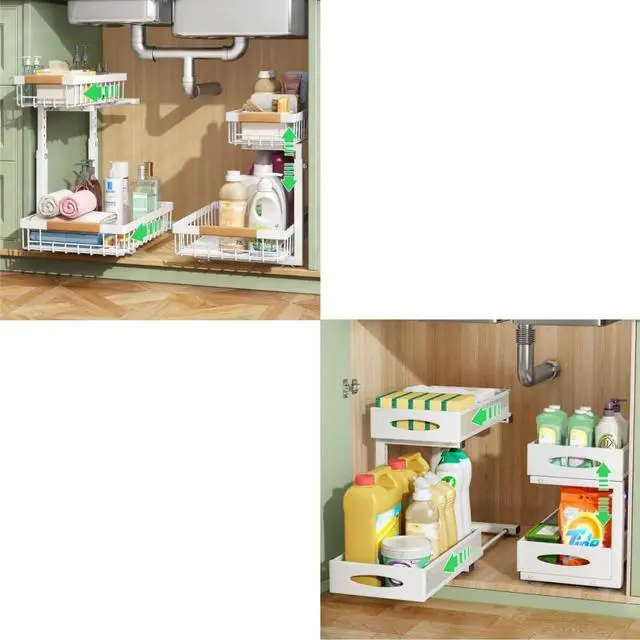 Main image of Kitstorack 2 Packs Under Sink Organizer+1 Pack Under Sink Organizer