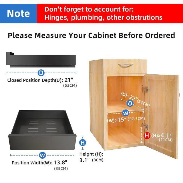 Alt view image 3 of 7 - Kitstorack 1PC Pull out Cabinet Organizer+1PC Pull out Cabinet Organizer Fixed with Adhesive Nano Film Bundle