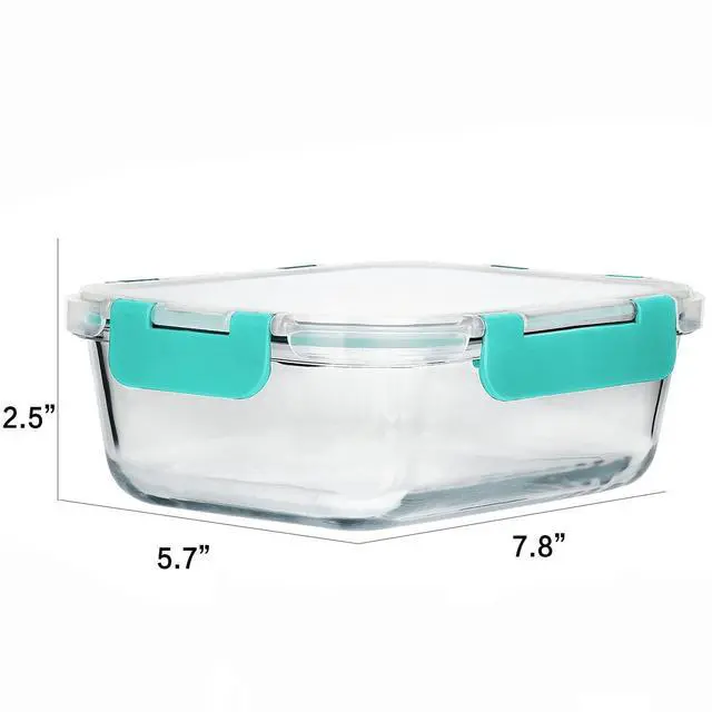 Alt view image 2 of 5 - M MCIRCO 8 Pack,30 oz Glass Food Storage Containers with Lids, Green | Glass Meal Prep Containers,Airtight Lunch Containers with Lids, Microwave, Oven, Freezer and Dishwasher Friendly, BPA Free