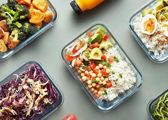Alt view image 6 of 6 - M MCIRCO 10 Pack Glass Food Storage Containers with Lids, Gray | Glass Meal Prep Containers,Airtight Lunch Containers with Lids, Microwave, Oven, Freezer and Dishwasher Friendly, BPA Free