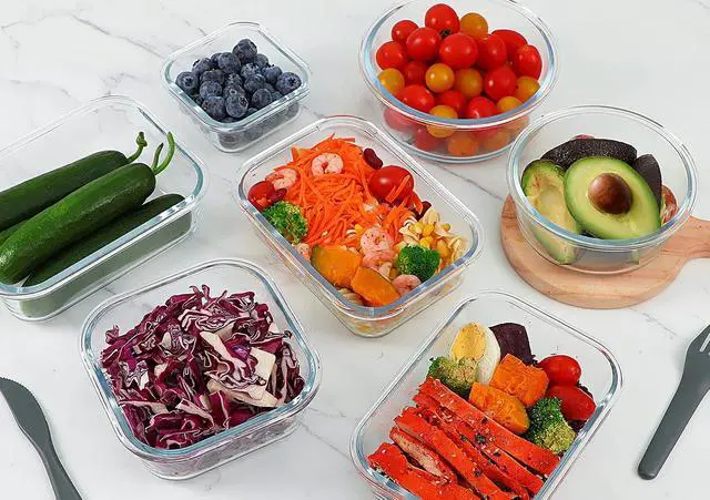 Alt view image 7 of 7 - M MCIRCO 24 Piece Glass Food Storage Containers with Lids, Red | Glass Meal Prep Containers,Airtight Lunch Containers with Lids, Microwave, Oven, Freezer and Dishwasher Friendly, BPA Free