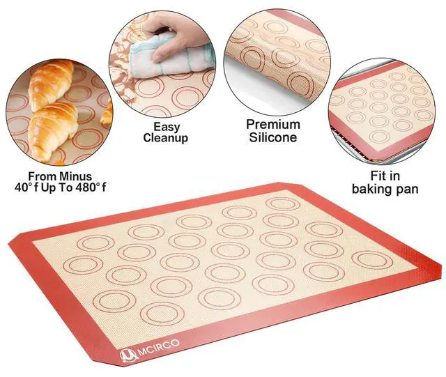 Alt view image 5 of 7 - Stainless Steel Baking Sheet Tray Cooling Rack with Silicone Baking Mat Set, Cookie Pan with Cooling Rack, Set of 9 (3 Sheets + 3 Racks + 3 Mats), 10/12/16 Inch, Easy Clean (Pack of 2)