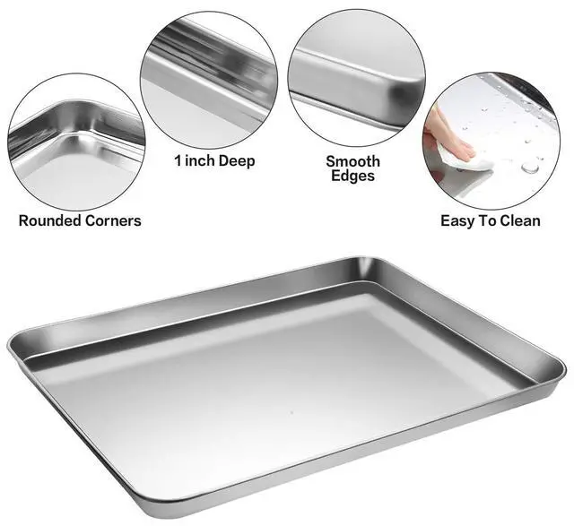 Alt view image 3 of 7 - 6 Pcs Stainless Steel Baking Sheet Tray Cooling Rack with Silicone Baking Mat Set, and 6 Pcs Glass Measuring Cups with Lids Set, for baking, Kitchen