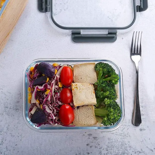 Alt view image 5 of 6 - M MCIRCO 10 Pack Glass Food Storage Containers with Lids, Gray | Glass Meal Prep Containers,Airtight Lunch Containers with Lids, Microwave, Oven, Freezer and Dishwasher Friendly, BPA Free