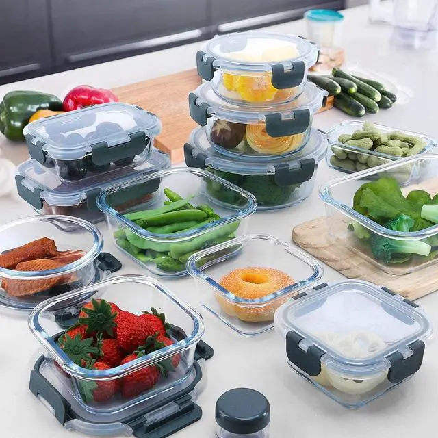 Alt view image 7 of 7 - MCIRCO 36oz Glass Meal Prep Containers set of 5 and Glass Food Storage Containers Set