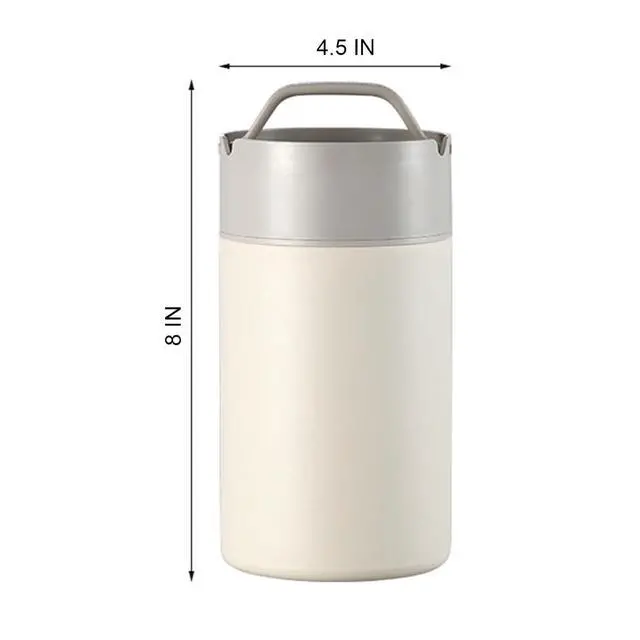 Alt view image 2 of 6 - MCIRCO Stainless Steel Vacuum Insulated Food Storage Container
