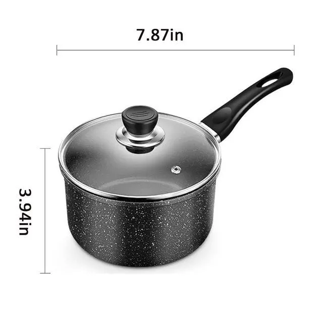 Alt view image 2 of 6 - MCIRCO 3QT SaucePan with Lid, Non Stick Small Cooking Pot with Handle