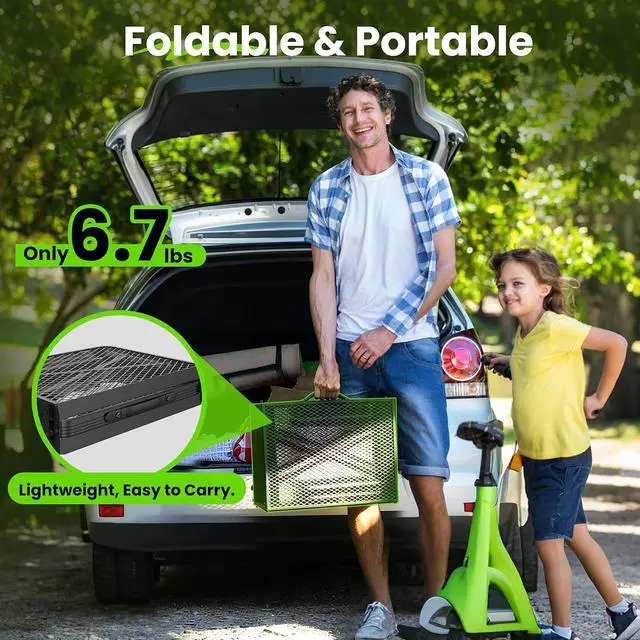 Alt view image 7 of 7 - WildFinder Folding Grill Table, 3x1.3 FT Portable Camping Table, Foldable | 3 Adjustable Height Max 27.5" Grill Tables for Outside with Mesh Bag, Outdoor table for Camping, Picnic, BBQ, Beach, Patio