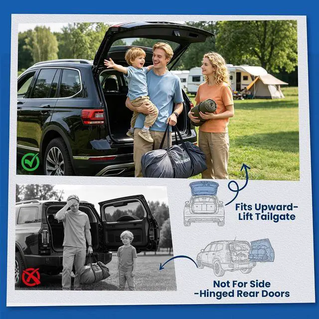 Alt view image 6 of 7 - WildFinder 5-9 Person SUV Tent, Screen Porch and Awning, 14.1x9.2x6.9 FT | PU3000 Waterproof, UPF 50 Sun Protection, Can Be Independently Set Up, Portable Storage Bag Included, Fits Jeep And Truck