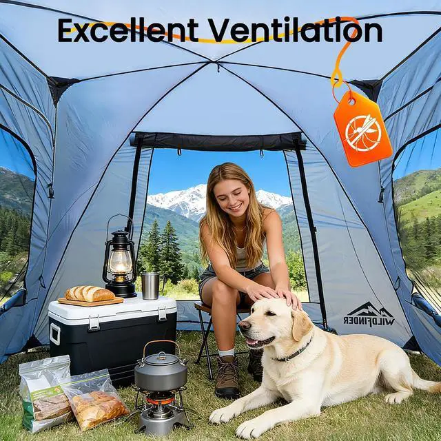 Alt view image 7 of 7 - WildFinder SUV Tent, Car Tents for Camping, SUV Tailgate Tent for Family | SUV Tent for Camping, Car Awning & Tailgate Tent for Van Jeep, Family Vehicle Shelter, Waterproof Wind Resistant Outdoor Gear