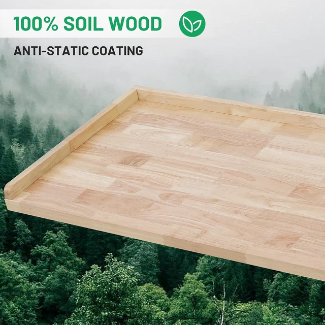 Alt view image 4 of 7 - Murago Washer Dryer Countertop, Countertop Over Washer and Dryer, Natural | 100% Natural Wood, Laundry Machine Topper for Front Loaders, Fits All Major Brands, Anti Vibration Pads, 54 x 27.5"