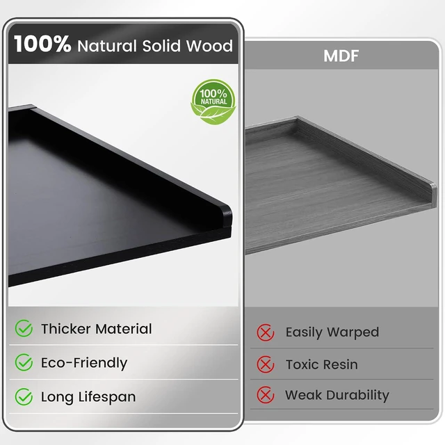 Alt view image 2 of 7 - Murago Washer Dryer Countertop, Countertop Over Washer and Dryer, Black | 100% Natural Wood, Laundry Machine Topper for Front Loaders, Fits All Major Brands, Anti Vibration Pads, 54 x 27.5"