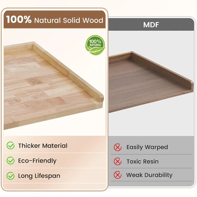Alt view image 2 of 7 - Murago Washer Dryer Countertop, Countertop Over Washer and Dryer, Natural | 100% Natural Wood, Laundry Machine Topper for Front Loaders, Fits All Major Brands, Anti Vibration Pads, 54 x 27.5"