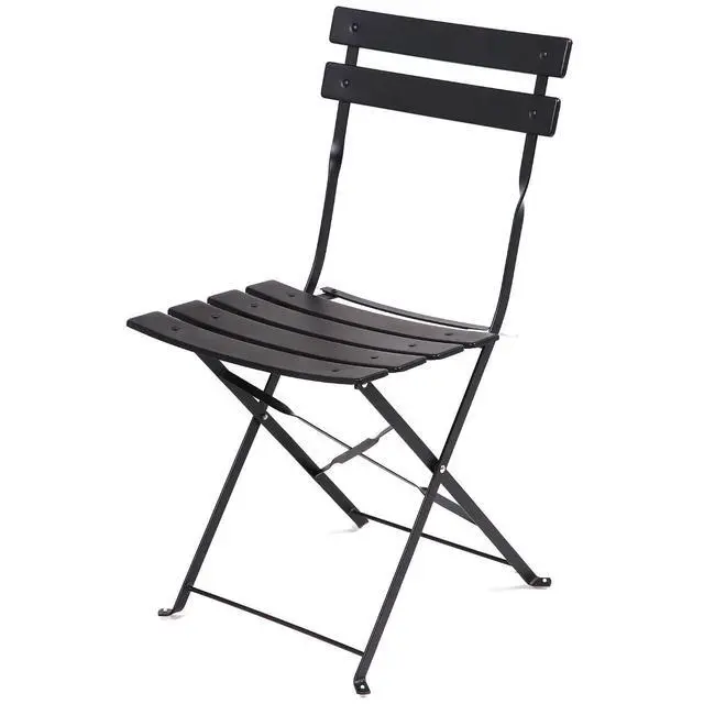 Alt view image 6 of 7 - Grand Patio 3 Piece Folding Patio Bistro Set for Outdoor Balcony, Black | Steel Frame, Foldable Table and Chairs, for Balcony Garden Patio, Folding Outdoor Patio Furniture Sets