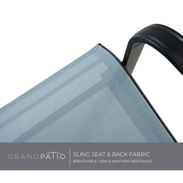 Alt view image 6 of 7 - Grand patio Outdoor 3-Piece Patio Bistro Rocking Chair Set Rocker Seating Outside for Front Porch Garden Patio Backyard Blue