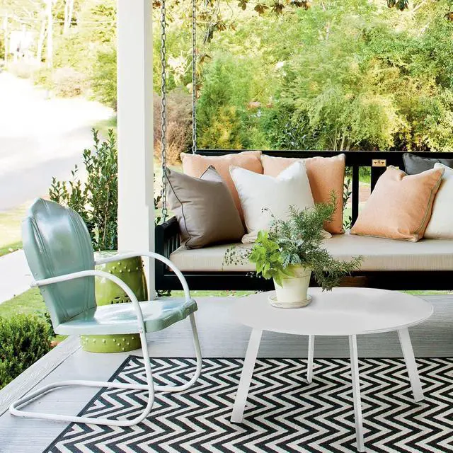 Alt view image 7 of 7 - Grand patio Outdoor Side Table, 28-inch Powder Coated Steel Round Coffee Table for Porch, Deck, Balcony, Poolside, White