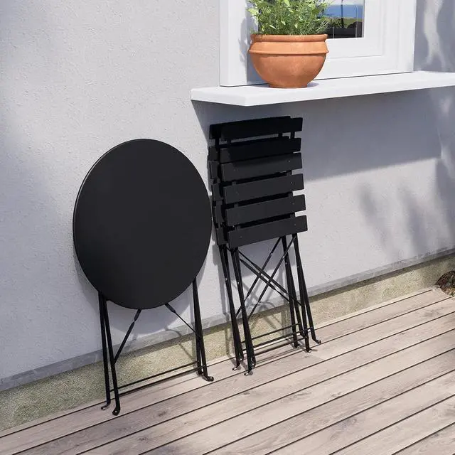 Alt view image 5 of 7 - Grand patio 3pc Bistro Set (Black)